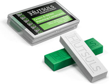 Load image into Gallery viewer, Hutsuls White & Green Strop Compound - Total 5 Oz Get Razor Sharp Edge with Green Honing Compound for Strop, Easy to Use Green & White Stropping Compound for Knives Guide, White Polishing Compound Bar