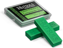 Load image into Gallery viewer, Hutsuls Knife Stropping Compound with Case - (2-Pack, Total 5 Oz) Get Razor-Sharp Edges with Knife Polishing Compound, Green Buffing Compound Bars are Easy to Use with Leather Strop Compound Guide