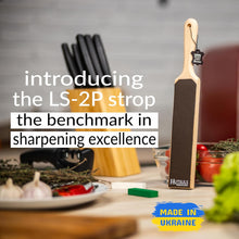 Load image into Gallery viewer, Hutsuls Leather Strop for Knife Sharpening - Top-Tier Double Sided Knife Stropping Kit with White & Green Paddle Strop Compound, Easy to Use Sharpener Leather Knife Strop Kit for Razor Sharp Edges