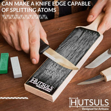 Load image into Gallery viewer, Hutsuls White & Green Strop Compound - Total 5 Oz Get Razor Sharp Edge with Green Honing Compound for Strop, Easy to Use Green & White Stropping Compound for Knives Guide, White Polishing Compound Bar