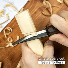 Load image into Gallery viewer, Hutsuls NX-W Wood Carving Knife Woodworking - Elite Woodworking Knife for Whittling Experience, Robust Roughing Knife for Wood Carving Quality, Novice's Dream Wood Whittling Knife for Beginners Carver