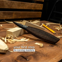 Load image into Gallery viewer, Hutsuls NX-W Wood Carving Knife Woodworking - Elite Woodworking Knife for Whittling Experience, Robust Roughing Knife for Wood Carving Quality, Novice's Dream Wood Whittling Knife for Beginners Carver
