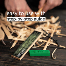 Load image into Gallery viewer, Hutsuls Pocket Knife Strop Kit - Get Razor-Sharp Edges with Pocket Leather Strop for Knife Sharpening, Easy to Use Knife Stropping Kit with Stropping Compound, Stropping Leather Sharpening Strop Block