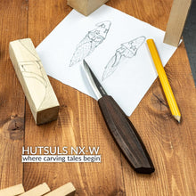 Load image into Gallery viewer, Hutsuls NX-W Wood Carving Knife Woodworking - Elite Woodworking Knife for Whittling Experience, Robust Roughing Knife for Wood Carving Quality, Novice's Dream Wood Whittling Knife for Beginners Carver