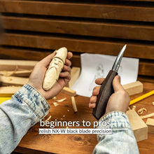 Load image into Gallery viewer, Hutsuls NX-W Wood Carving Knife Woodworking - Elite Woodworking Knife for Whittling Experience, Robust Roughing Knife for Wood Carving Quality, Novice's Dream Wood Whittling Knife for Beginners Carver