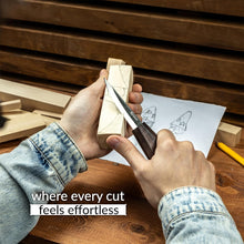 Load image into Gallery viewer, Hutsuls NX-1 Whittling Knife with Leather Sheath - The Carver's Choice, Exquisite Sloyd Knife Wood Carving, Master Craft Wood Carving Knife Woodworking, Quality Sloyd Carving Knife Sheath Included