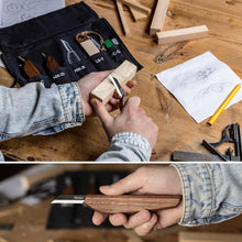 Load image into Gallery viewer, Hutsuls S.06 Wood Carving Knives Kit - Carver’s Choice Whittling Knives for Precision Work, Complete Beginners Whittling Wood Carving Knife Set, Master Craft Wood Whittling Kit for Beginners Kids