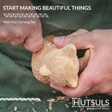 Load image into Gallery viewer, Hutsuls Wood Carving Tools Set - Easy to Use 12 pcs Mini Wood Chisel Beginner Wood Carving Kit for Adults & Kids Carving Kit Gift