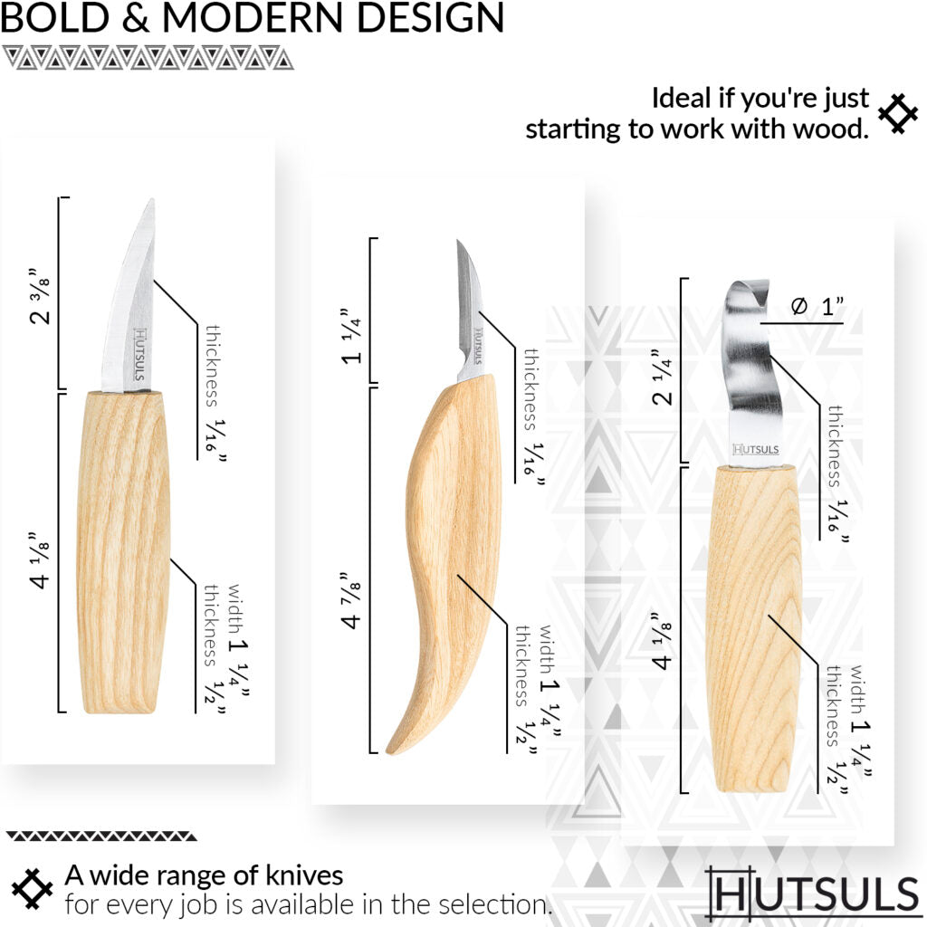 HUTSULS Whittling Knife for Beginners - Razor Sharp Wood Carving Knife