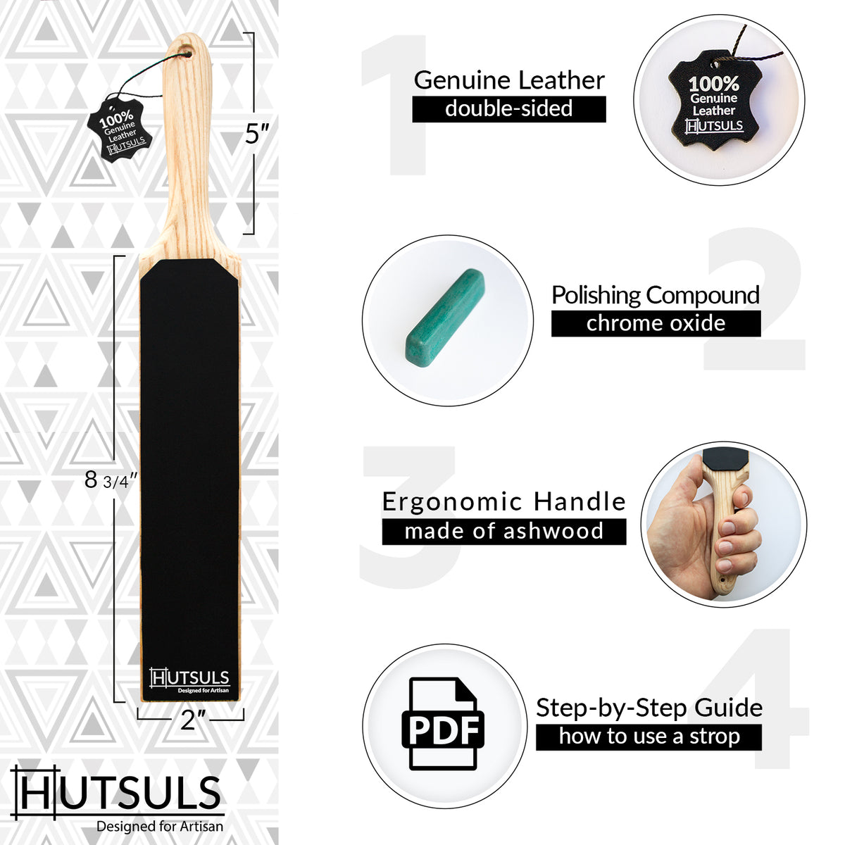 HUTSULS Spoon Carving Knife for Beginners - Right-Handed Razor Sharp Wood  Carving Hook Knife Tool