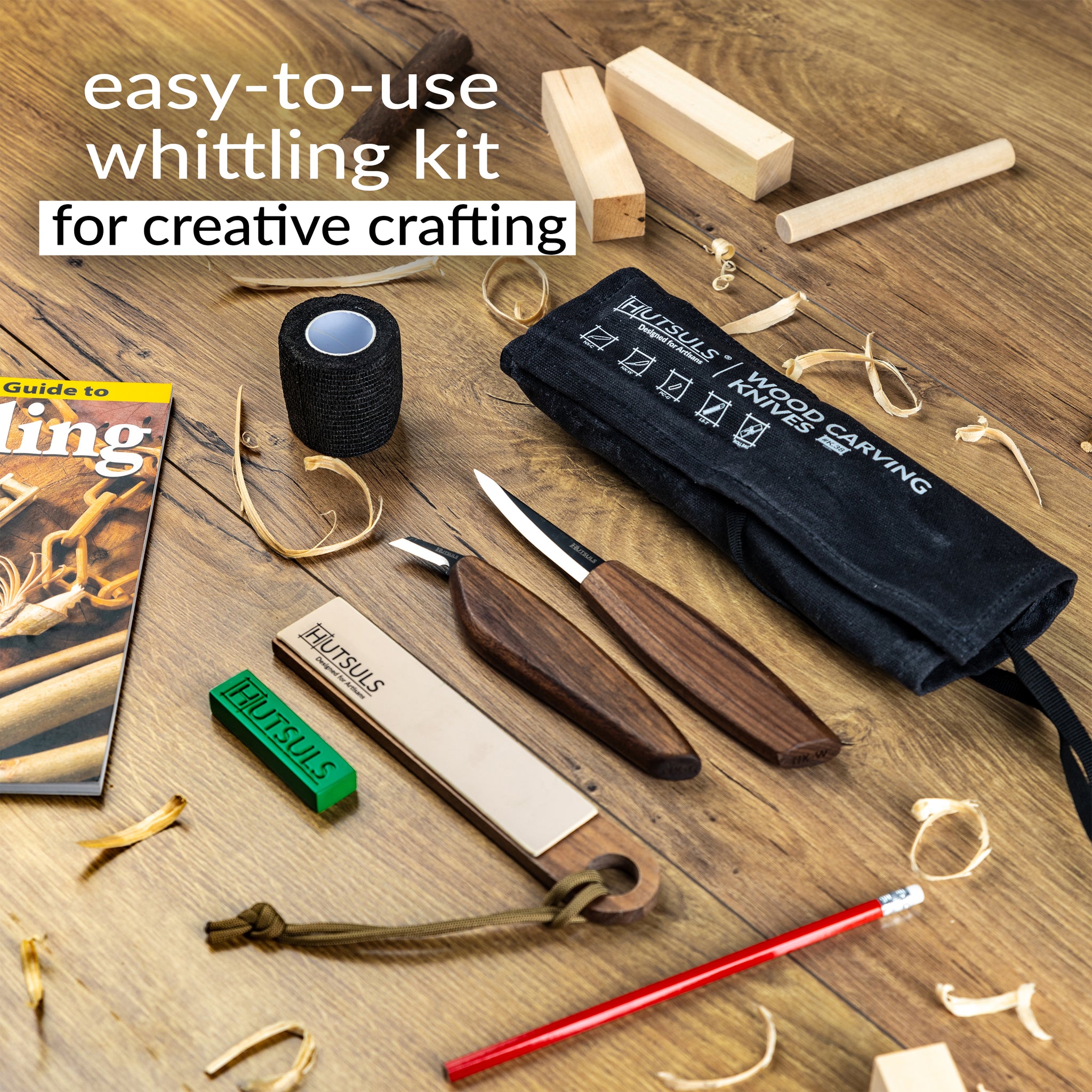 Hutsuls K.37 Wood Carving Kit for Beginners - Pre-Sized Basswood Carvi ...