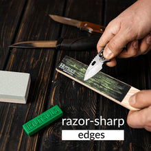 Load image into Gallery viewer, Hutsuls Pocket Knife Strop Kit - Get Razor-Sharp Edges with Pocket Leather Strop for Knife Sharpening, Easy to Use Knife Stropping Kit with Stropping Compound, Stropping Leather Sharpening Strop Block
