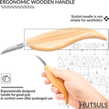 Load image into Gallery viewer, Hutsuls Chip Carving Knife for Beginners - Razor Sharp Wood Carving Detail Knife in a Beautifully Designed Gift Box, Hobbies Whittling Tool for Adults
