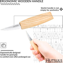 Load image into Gallery viewer, Hutsuls Wood Whittling Knife for Beginners - Razor Sharp Wood Carving Knife in a Beautifully Designed Gift Box, Sloyd Woodworking Knife for Men
